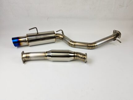 09-21 Nissan 370Z Z34 Titanium Burnt Tip Single Exit Muffler 4.5" Catback Exhaust System